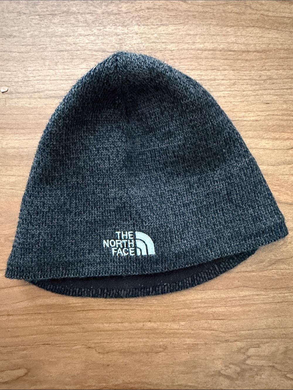 The North Face Charcoal Knit Beanie with Logo